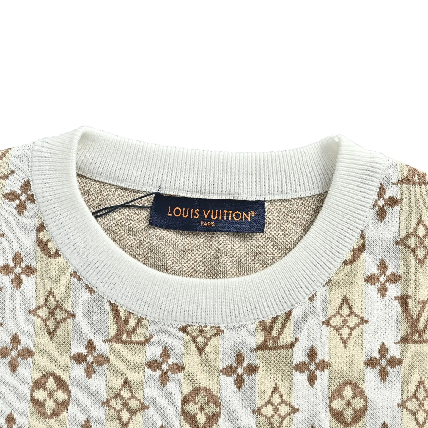 Louis Vuitton/Louis Vuitton 26ss allover old flower jacquard knitted short sleeves